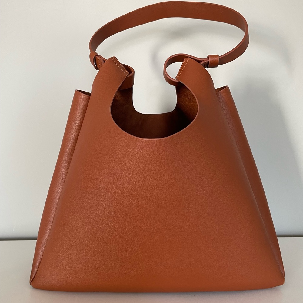 Brown Summer Tote, Suede Lining